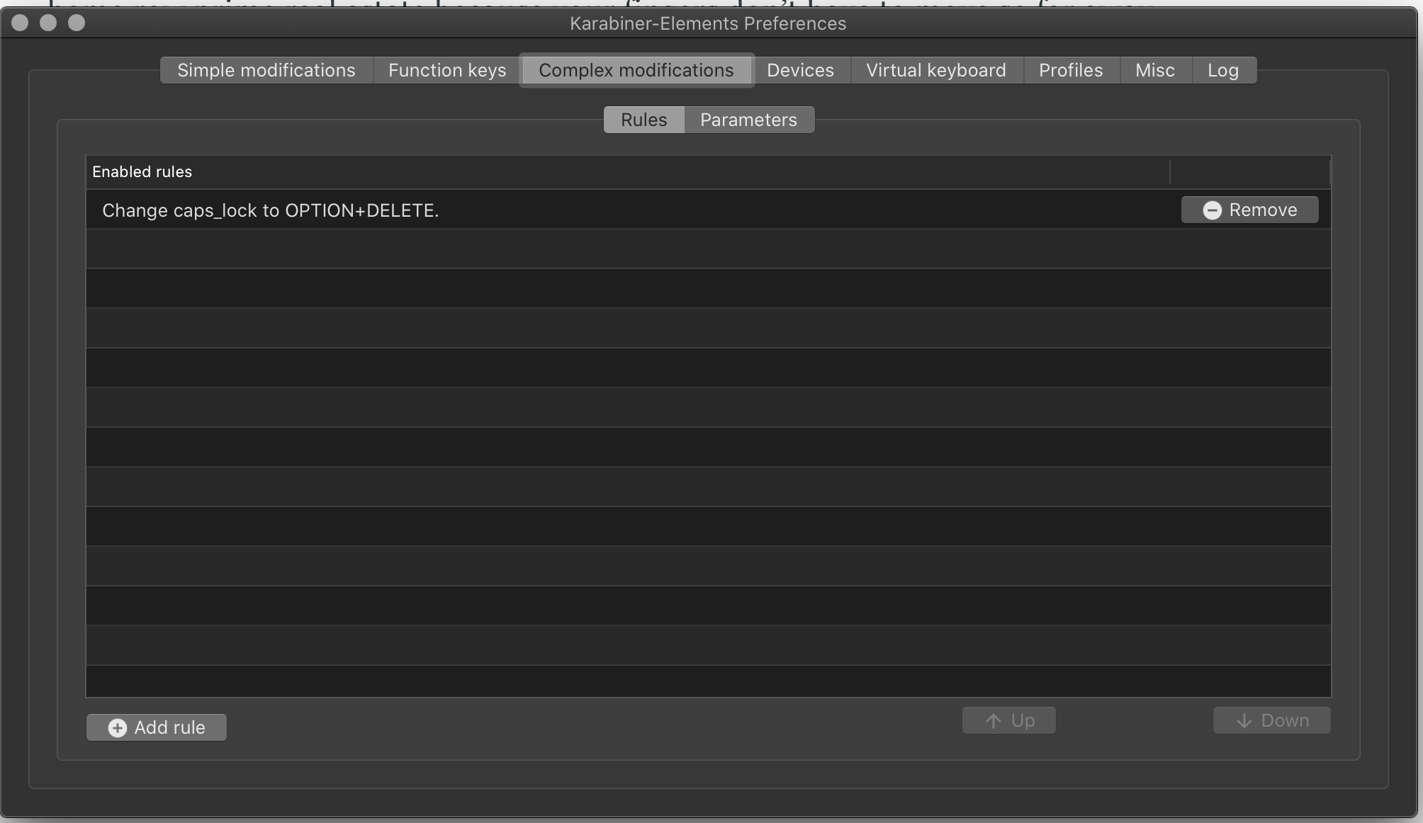 karabiner elements preference